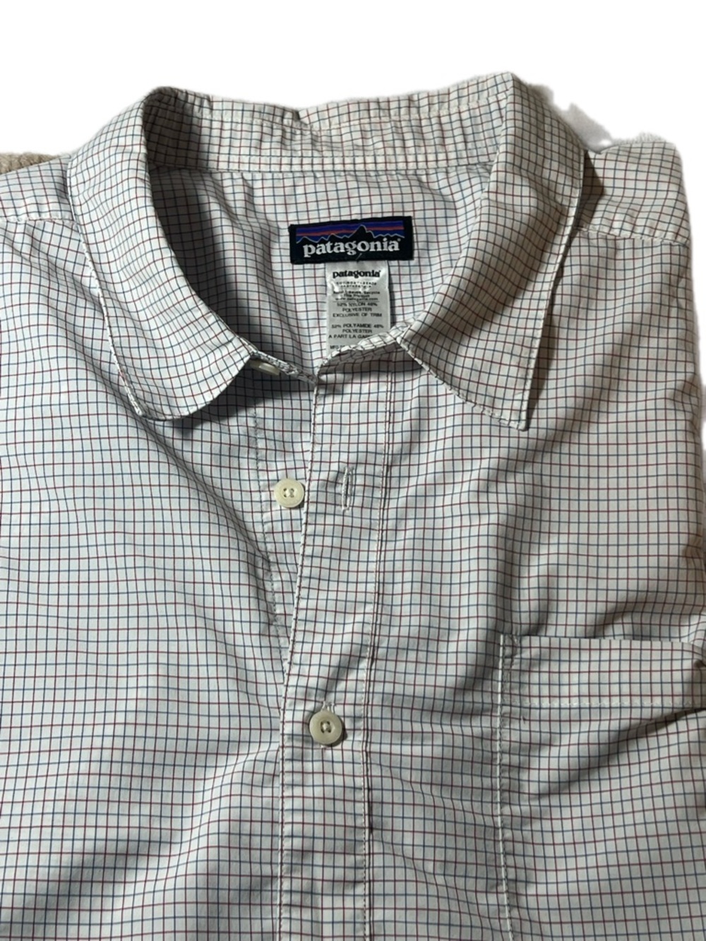 Patagonia sun stretch Short Sleeve Plaid shirt Lightweight Travel hiking fishing - Picture 5 of 11